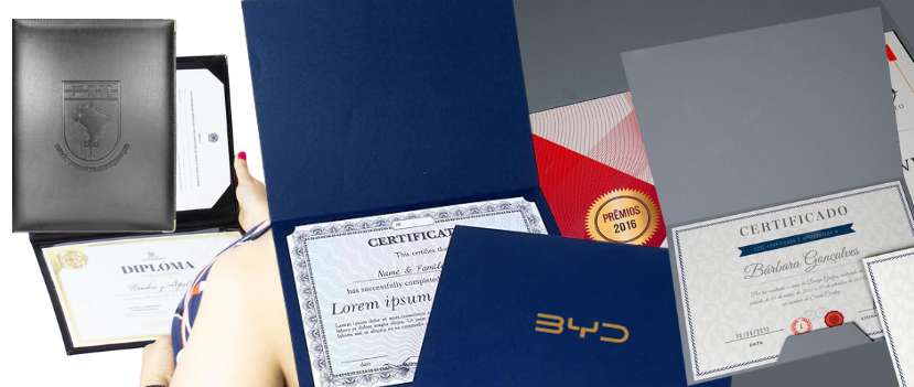 Porta Diploma e Porta Certicado