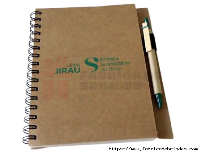 Caderno Kraft com Porta-Caneta FB1721K