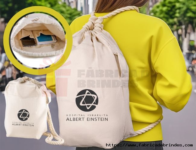 Mochila em Algodo Cru