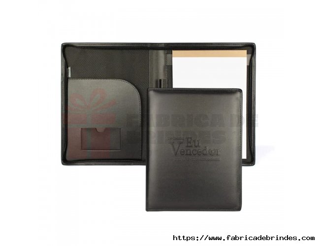 Pasta Convenção com Zíper Stander em Couro Sintético