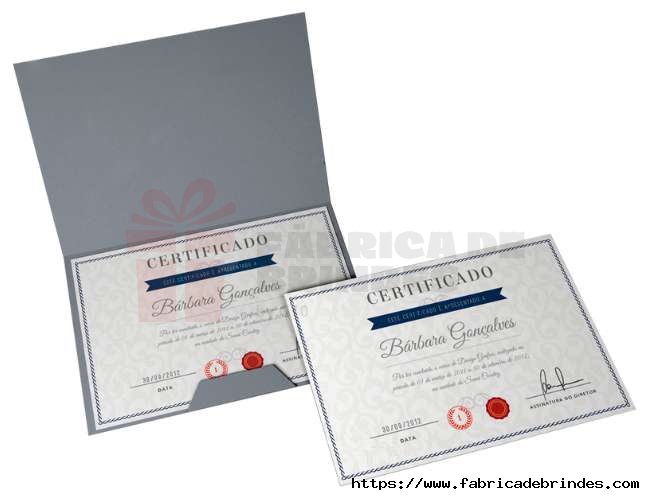 Porta Certificado Personalizado FBPC011