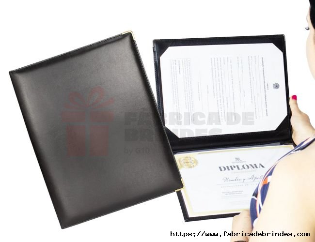 Porta Diploma em Couro Personalizado FBPC004